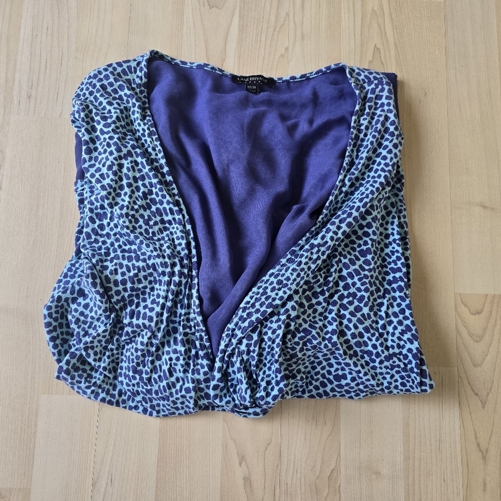 Lane Bryant Womans Open Front Layer Look Kimono Size 22/24
